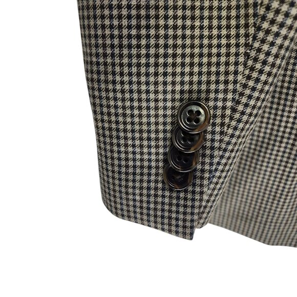 Michael Michael‎ Kors Mens Houndstooth Blazer Jacket 44R Rayon/Polyester - Picture 4 of 9